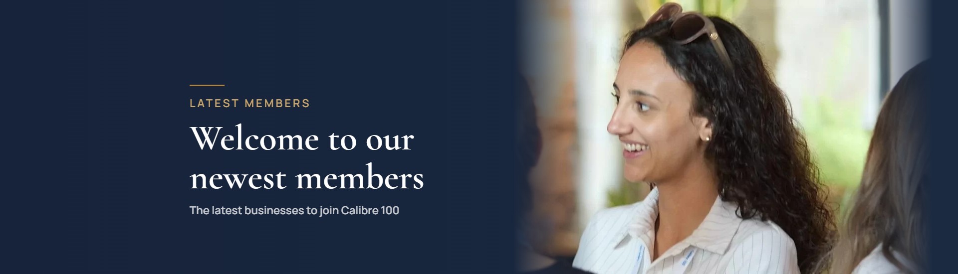 New Calibre 100 member at a business networking event in Bath