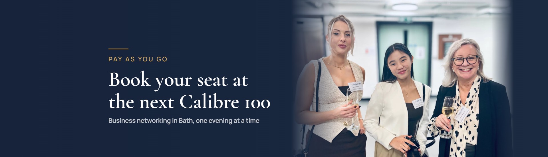 Calibre 100 members at a pay as you go business networking evening in Bath